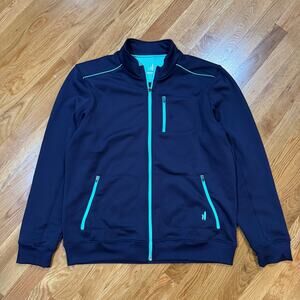 Johnnie-O Full Zip Jacket Prep-Formance Mens Large Golf Casual Blue